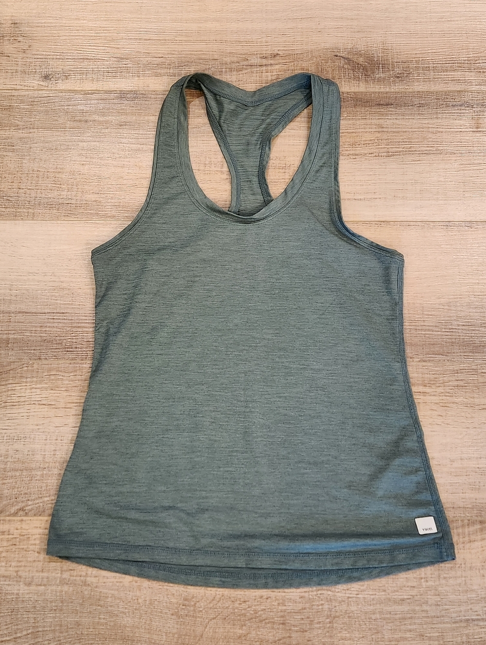 Vuori Womens Tank Top Racerback Olive Green Athletic Yoga Workout Small